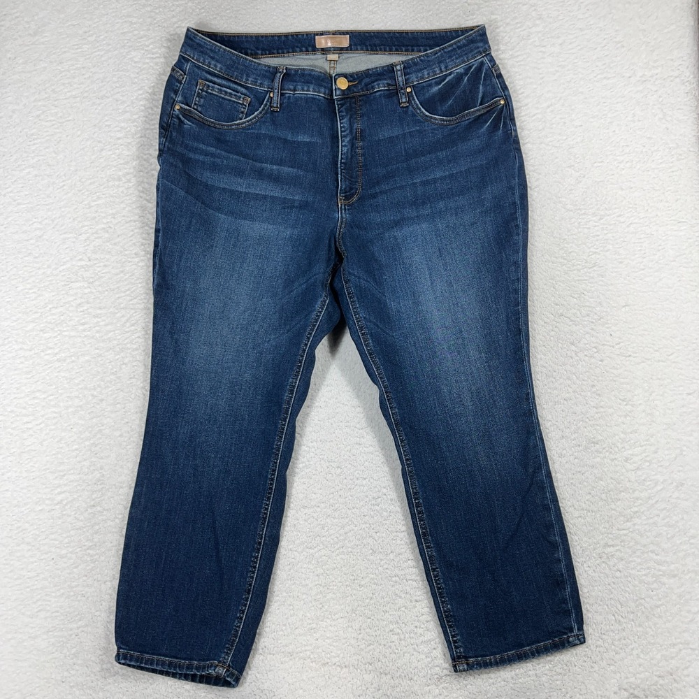 KUT From The Kloth Jeans Women 18W 37.5x25 Naomi High Rise Fab Ab Crop Straight